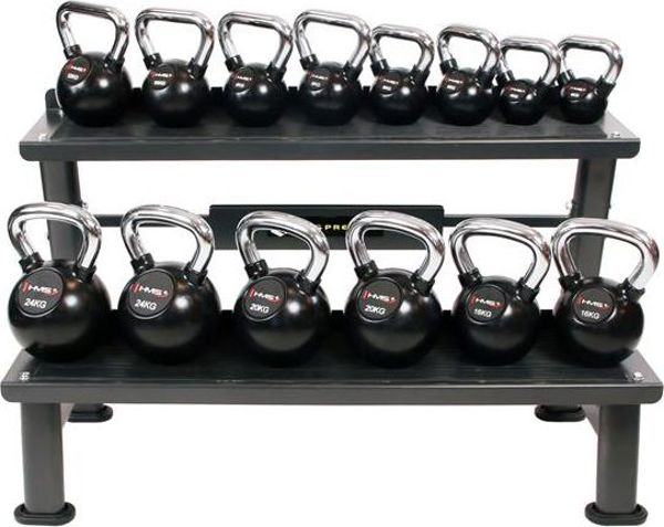 HMS Διπλού Επιπέδου Ατσάλινη Βάση για Βαράκια Kettlebell