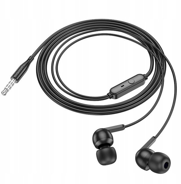 HOCO ενσύρματα ακουστικά Jack 3,5 mm με μικρόφωνο M124 μαύρα