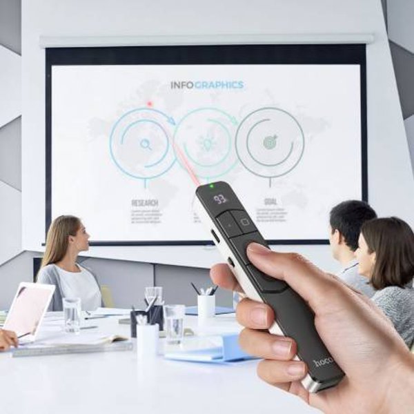 Hoco HOCO ασύρματος δείκτης λέιζερ bluetooth GM202 ασημί