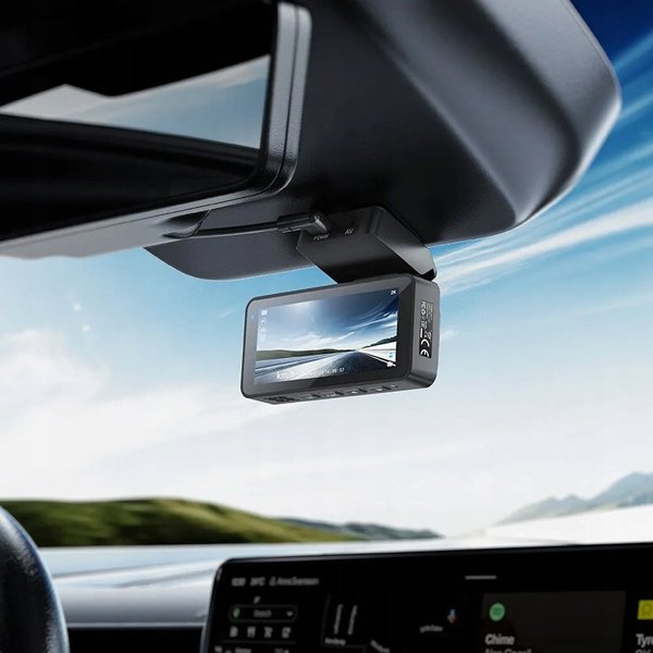 Κάμερα αυτοκινήτου HOCO με οθόνη 3,69" 2K GPS DV11 ασημί γκρι