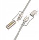 Hoco U138 All-in-One Καλώδιο Φόρτισης Type-C σε Type-C & Lightning, 60W, 3A, 1.2m, Μαύρο
