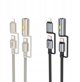 Hoco U138 All-in-One Καλώδιο Φόρτισης Type-C σε Type-C & Lightning, 60W, 3A, 1.2m, Μαύρο
