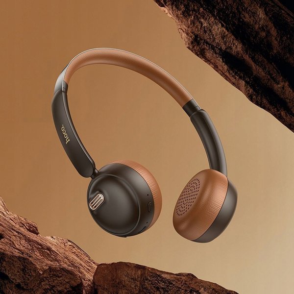 Hoco W62 Ασύρματα Ακουστικά Bluetooth Κεφαλής, Over-Ear, Καφέ