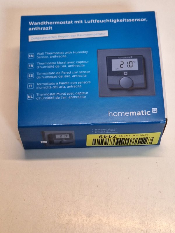HomeMatic IP Homematic IP wall thermostat with humidity sensor (HmIP-WTH-A) (anthracite)