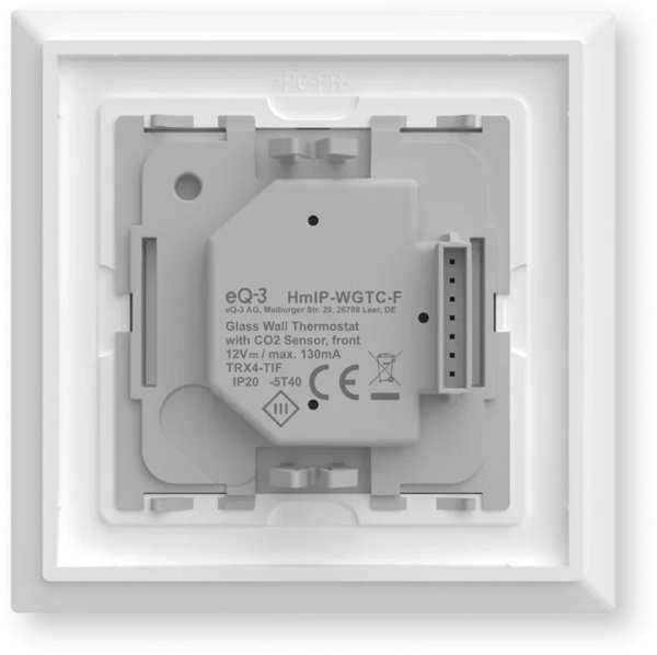 Θερμοστάτης τοίχου από γυαλί Homematic IP με αισθητήρα CO2