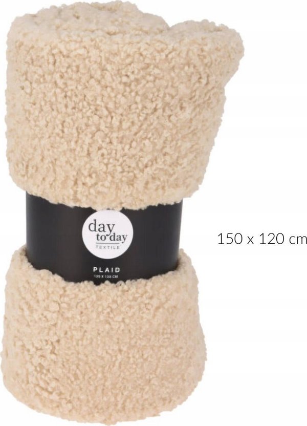 Home Styling Collection Gruby koc boucle TEDDY, 150 x 120 cm