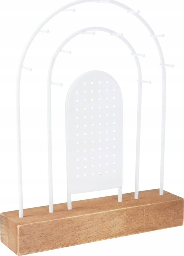 Μεταλλική βάση κοσμημάτων Home Styling Collection με ξύλινη βάση, 18 x 4,5 cm