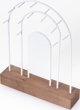 Μεταλλική βάση κοσμημάτων Home Styling Collection με ξύλινη βάση, 18 x 4,5 cm
