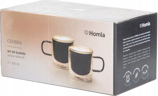 Ποτήρια διπλού τοιχώματος με λαβή Homla