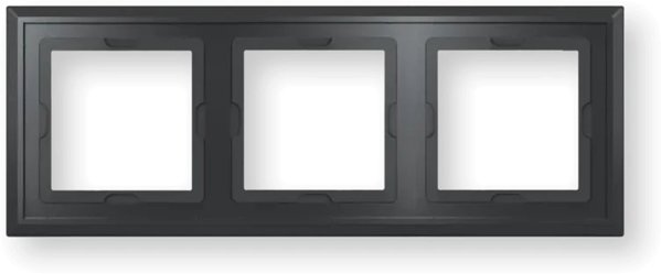 Γυάλινο Πλαίσιο Homematic IP 3-θέσιο, μαύρο