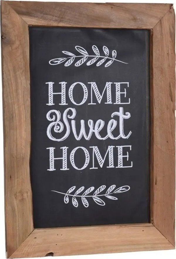 Home Styling Collection Πίνακας μαυροπίνακας με ξύλινη κορνίζα 100 x 70 εκ.