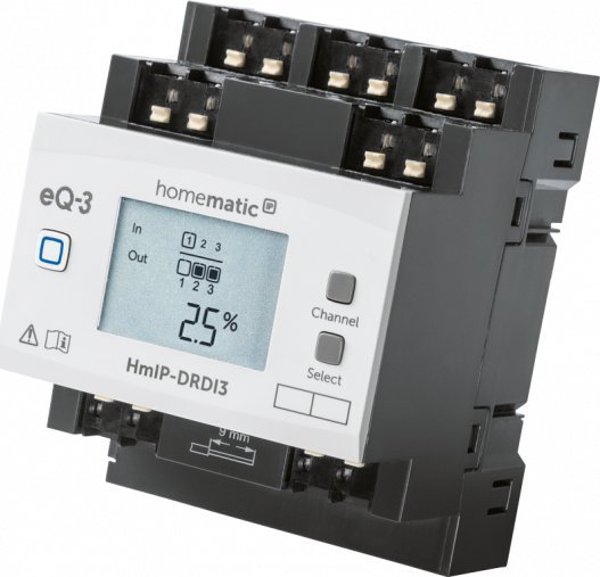 HomeMatic IP Homematic IP Ρυθμιστής φωτισμού για τοποθέτηση σε ράγα DIN – 3-πλός