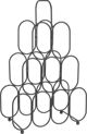 Home Styling Collection WINO Μεταλλική Ραφιέρα Κρασιών Μαύρη - Βάση για 9 Μπουκάλια