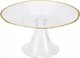 Home Styling Collection Πιατέλα για Κέικ με Χρυσό Χείλος DATURA, 15 cm