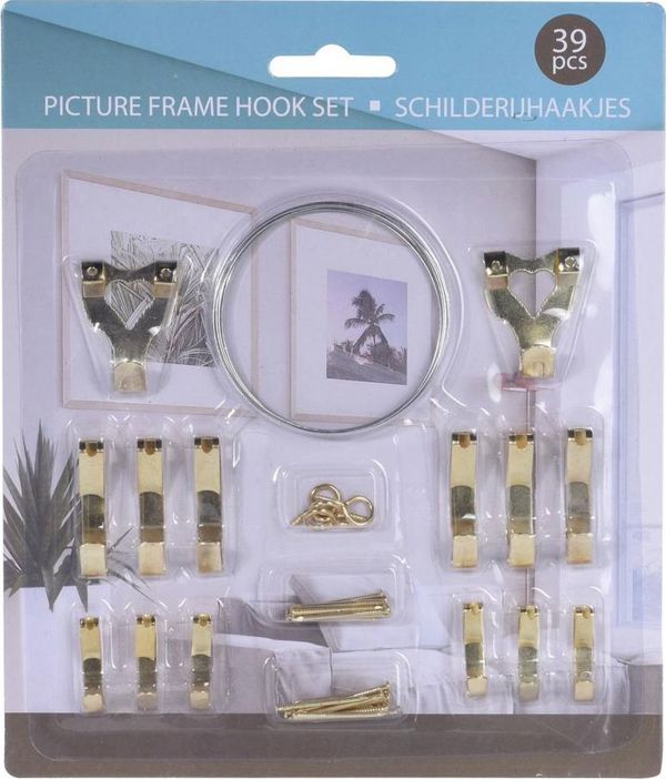 Home Styling Collection Σετ 37 τεμαχίων γάντζοι για κρέμασμα εικόνων και φωτογραφιών