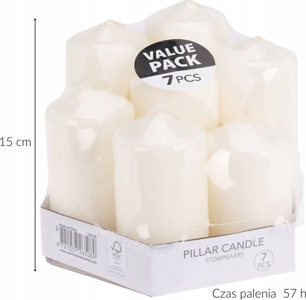Home Styling Collection Σετ κεριών διαφορετικών υψών, 7 τεμάχια