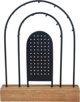 Home Styling Collection Μεταλλική Βάση για Κοσμήματα με Ξύλινη Βάση, 18 x 4,5 cm
