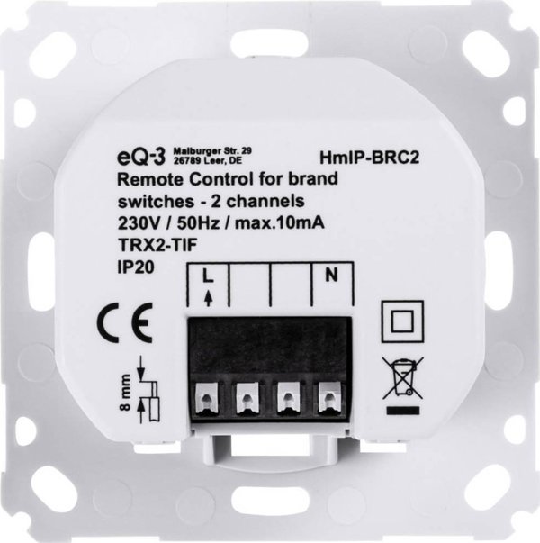 HomeMatic IP Homematic IP διακόπτης τοίχου για διακόπτες μάρκας – 2-πλός