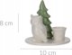 Home Styling Collection Κεραμικό κηροπήγιο με χριστουγεννιάτικο δέντρο, 8 εκ.