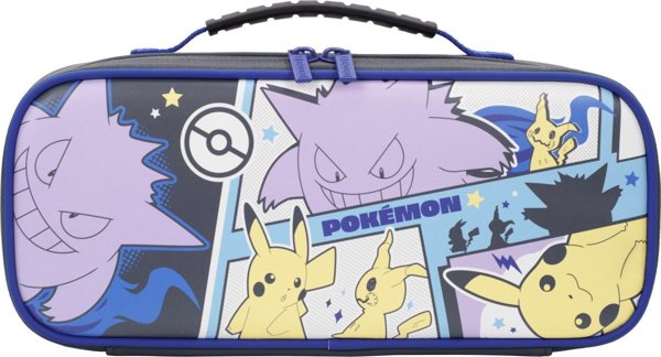 Hori Cargo Pouch Compact για Nintendo Switch, OLED & Lite - Pikachu, Gengar & Mimikyu, Πολύχρωμη Τσάντα Μεταφοράς