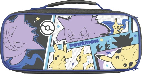 Hori Cargo Pouch Compact για Nintendo Switch, OLED & Lite - Pikachu, Gengar & Mimikyu, Πολύχρωμη Τσάντα Μεταφοράς