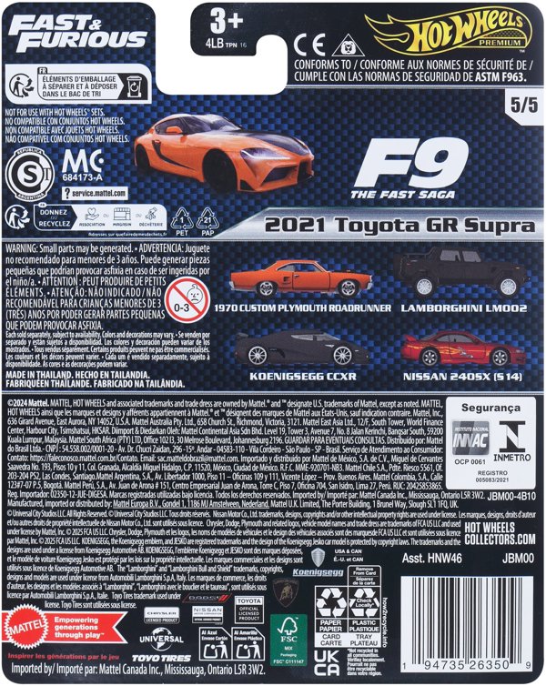 Hot Wheels Fast & Furious 2020 Toyota Supra