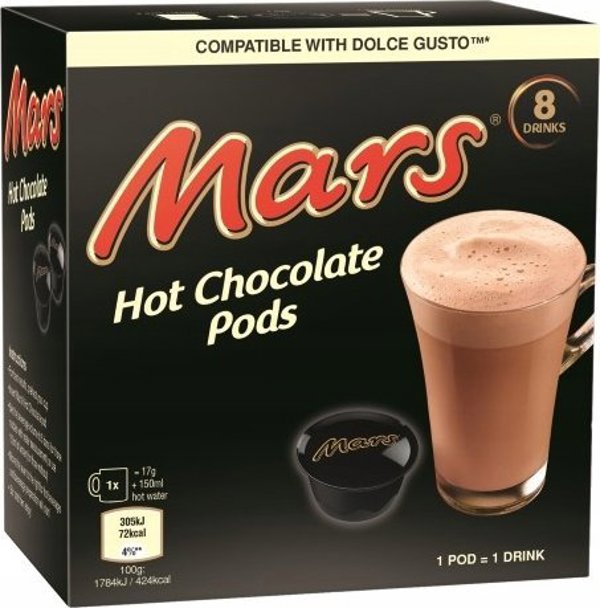 Κάψουλες ζεστής σοκολάτας συμβατές με NESCAFE(r) Dolce Gusto(r) Mars, 8 τεμ.