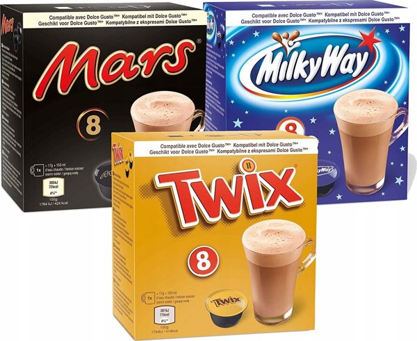 Κάψουλες ζεστής σοκολάτας συμβατές με NESCAFE(r) Dolce Gusto(r) Mars, 8 τεμ.