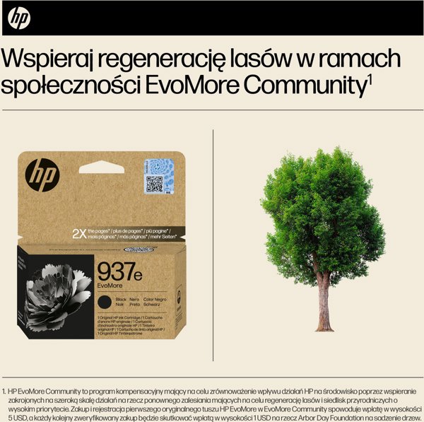 HP 937e EvoMore (4S6W9NE) Ink Cartridge, Black
