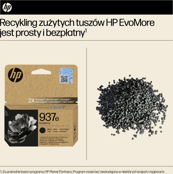 HP 937e EvoMore (4S6W9NE) Ink Cartridge, Black