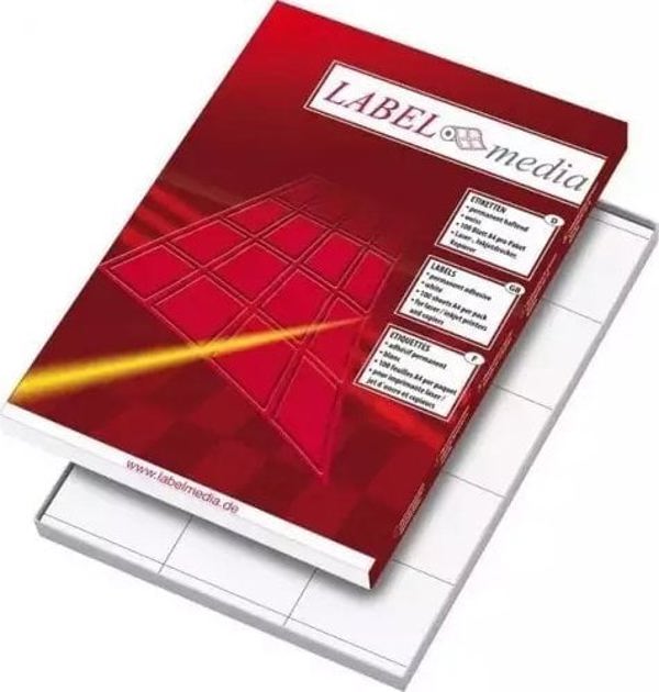 Ετικέτες HP Ddhesive LabelMedia, A4, Λευκό, 70x37.1 mm, Λευκό (24) (100)  0707-758
