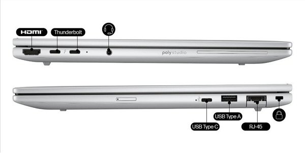 HP EliteBook 8 G1i 14 - Ultra 7-255U, 32GB, 1TB SSD, 14 WUXGA 300-nit AG, 5MP IR cam, WWAN-ready, Smartcard, FPR, Nordic backlit keyboard, 62Wh, Win 11 Pro, 3 years