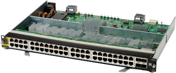 HPE Aruba 6400 48-port HPE Smart Rate 1/2.5/5GbE Class 6 PoE and 4-port SFP56 v2 Module - Switch - L3 - 48 x 1/2.5G/5G (PoE) + 4 x 50 Gigabit Ethernet SFP56 - an Rack montierbar - PoE - fur P/N: R0X27C, R0X38C, R0X39C, R0X40C, R0X41C, R0X42C, R0X43C