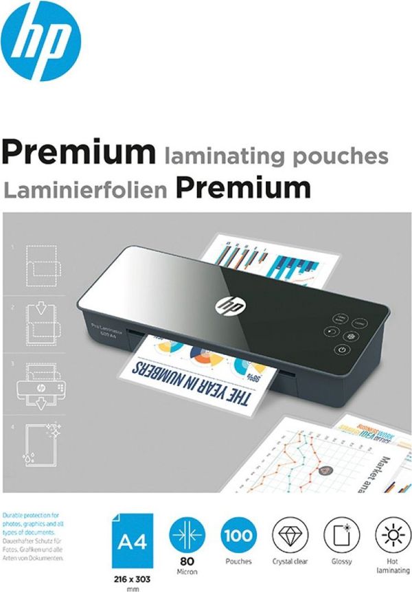HP HP Φύλλα Πλαστικοποίησης A4 80mic 100τεμ