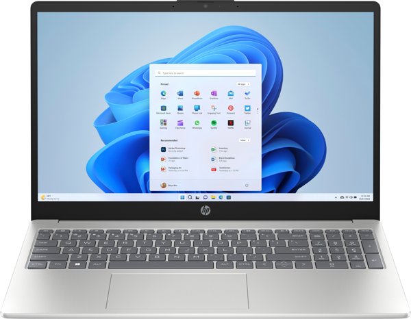 HP Laptop 15-fc0217nw AMD Ryzen 7 5825U 39,6 cm (15.6") Full HD 16 GB DDR4-SDRAM 512 GB SSD Wi-Fi 6 (802.11ax) Windows 11 Home Ασημί