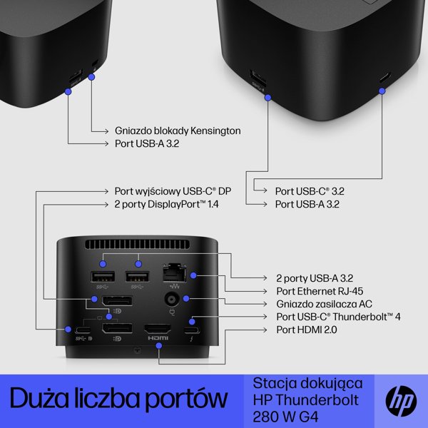 Σταθμός σύνδεσης HP Thunderbolt Dock G4 USB-C / Thunderbolt / HDMI / 2 x DP / 280W