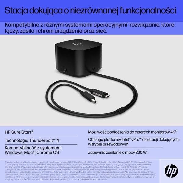 Σταθμός σύνδεσης HP Thunderbolt Dock G4 USB-C / Thunderbolt / HDMI / 2 x DP / 280W