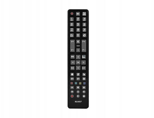 HQ LXP4937 TV remote control Vestel / Sharp / JVC / AKAI / TELEFUNKEN / LCD / RC4937 3D / Black