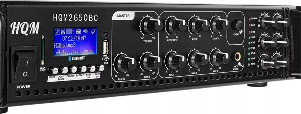 HQM Ενισχυτής PA HQM2650BC ΡΑΔΙΟ FM/MP3/BT 650W