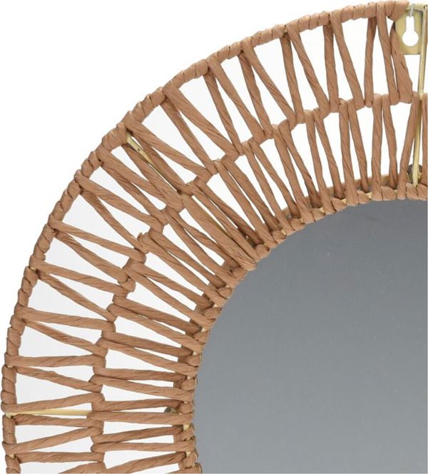 H&S Decoration Καθρέφτης τοίχου από πλεκτό γρασίδι 45 cm