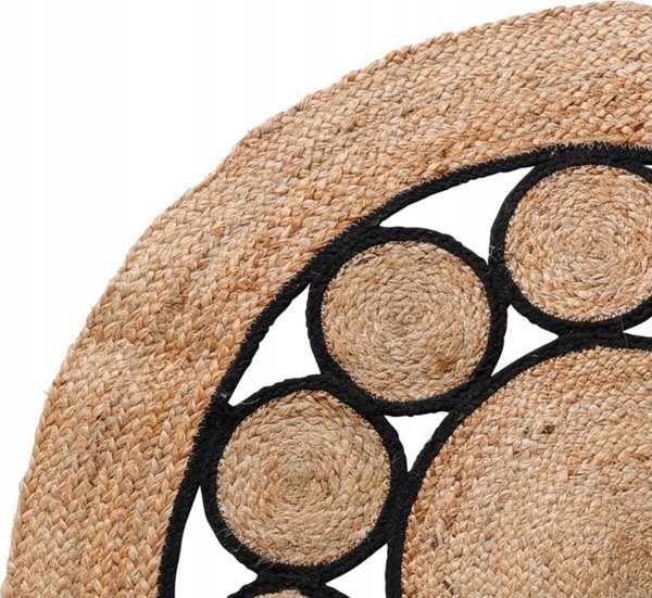 H&S Decoration Χαλί boho από γιούτα, στρογγυλό, Ø 90 εκ.