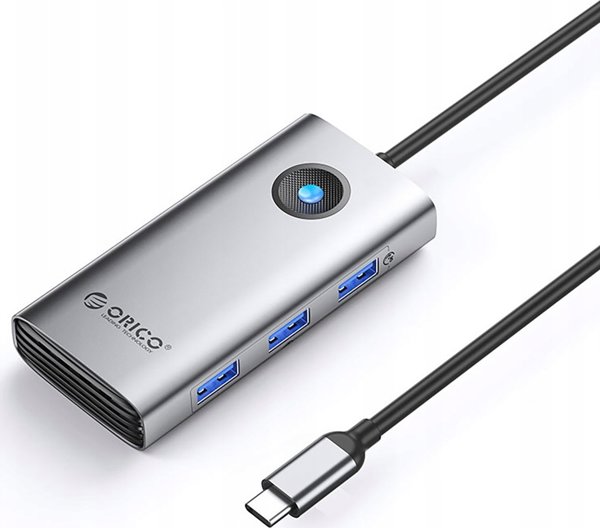 HUB 7 θυρών USB-A 3.0 καλώδιο 1M - μαύρο