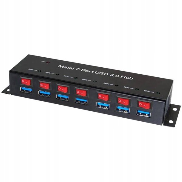Hub USB 3.2 Gen 1 (USB 3.0) Renkforce RF-3269622, 7 x USB 3.2 Gen 1 (USB 3.0)