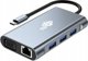 Προσαρμογέας HUB USB TB Print HUB USB C 8w1 HDMIx2 USB VGA RJ45 PD