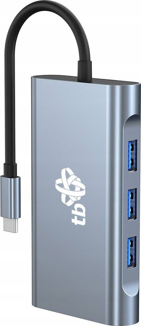 Προσαρμογέας HUB USB TB Print HUB USB C 8w1 HDMIx2 USB VGA RJ45 PD