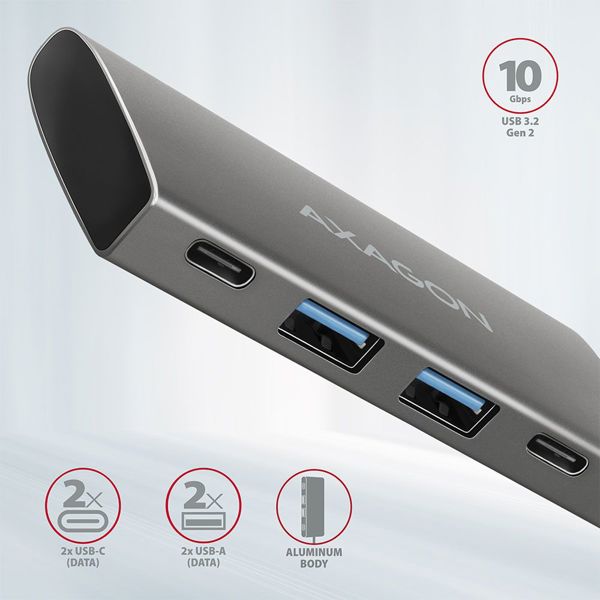 HUB USB Axagon 2x USB-C  + 2x USB-A 3.2 Gen2 (HMC-4G2)