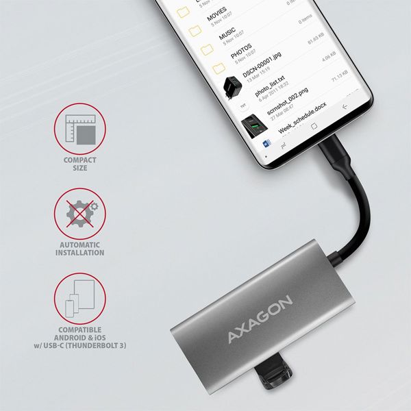 HUB USB Axagon 2x USB-C  + 2x USB-A 3.2 Gen2 (HMC-4G2)