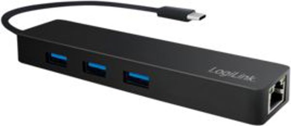 HUB USB LogiLink 1x RJ-45  + 3x USB-A 3.0 (UA0313)