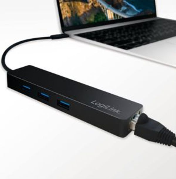HUB USB LogiLink 1x RJ-45  + 3x USB-A 3.0 (UA0313)