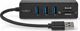 HUB USB Nedis Nedis CCGB61250BK01 huby i koncentratory USB 3.2 Gen 1 (3.1 Gen 1) Type-A 5000 Mbit/s Czarny